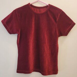 Women's top / Velvet / Red / Size S/M